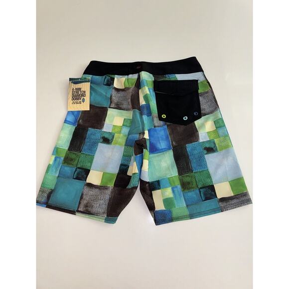 NEW QUIKSILVER MEN SIZE 30 BOARDSHORTS SHORTS SWIMSUIT Dusk Ride Blue Stretch - Picture 3 of 5